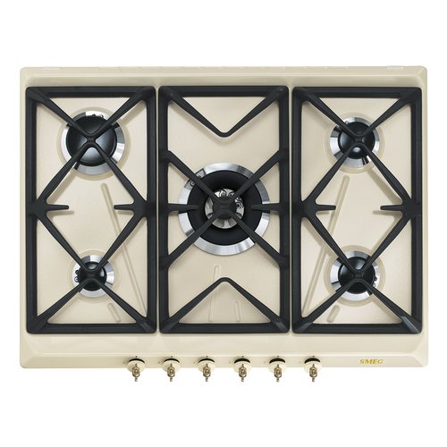 foto del prodotto piano cottura gas smeg srv876pogh coloniale panna