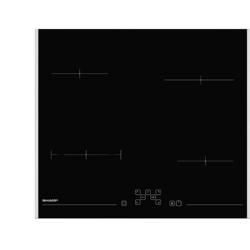 foto del prodotto piano cottura in vetroceramica 59 cm 4 fuochi 1800 w nero kh6v08ft0k sharp