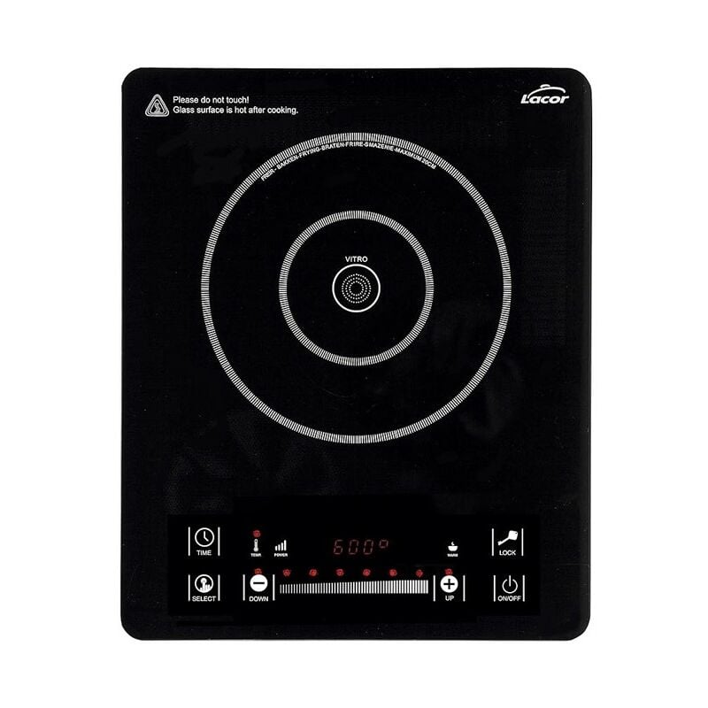 foto del prodotto piano cottura in vetroceramica da tavolo energy, potenza 2000w, 10 20 cm, colore nero