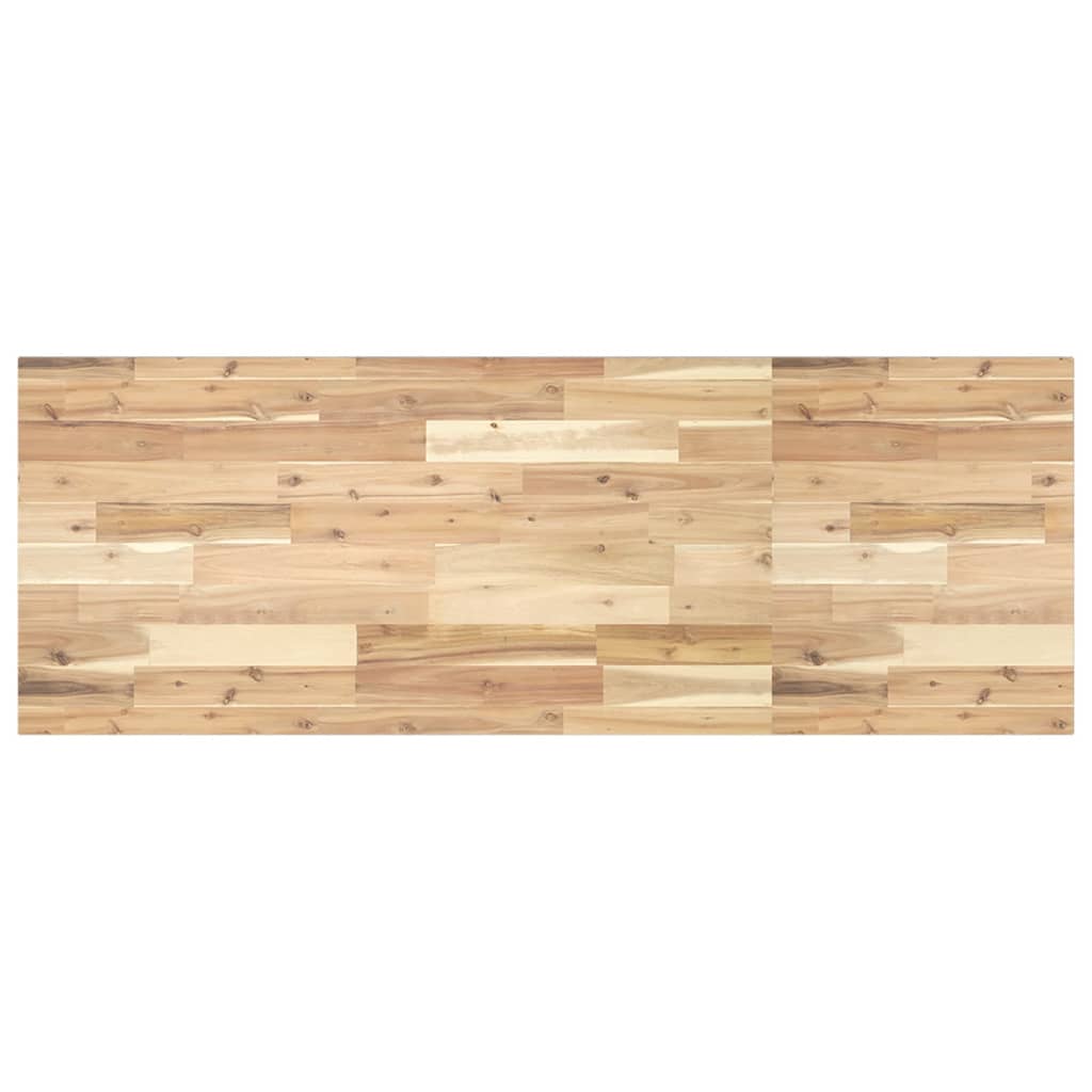 foto del prodotto piano da bagno non trattato 120x50x2cm legno massello di acacia
