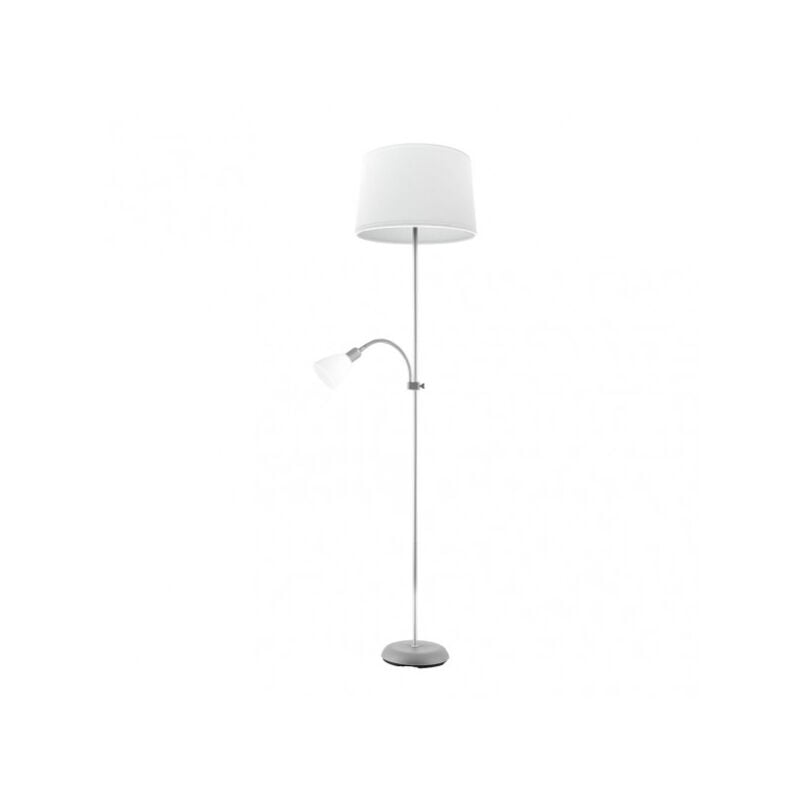 foto del prodotto piano de salon rilon 1xe27+1xe14 c/lector plata pantalla blanca 175,5x40x40 cm marca fabrilamp