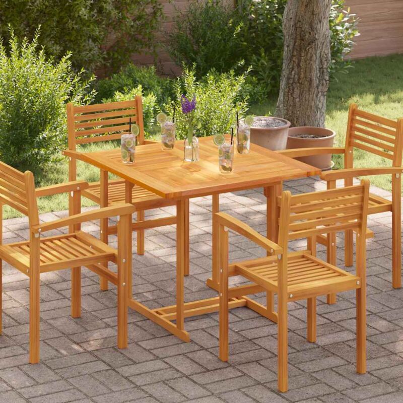 foto del prodotto piano del tavolo legno massello di teak quadrato 90x90x2,5 cm vidaxl