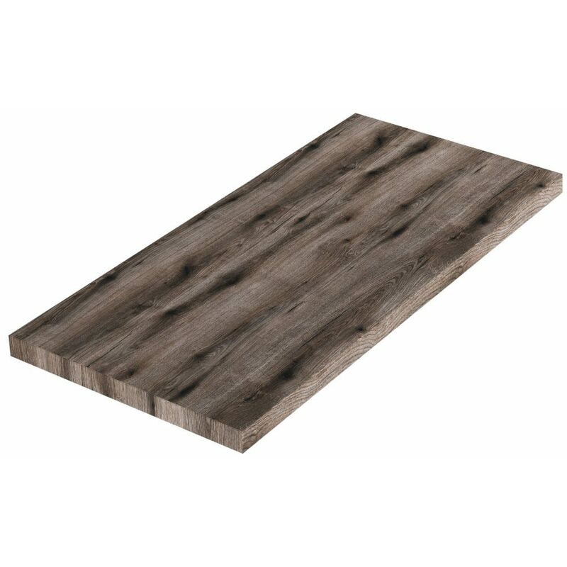 foto del prodotto piano in legno rovere fossile per lavabo appoggio 100cm