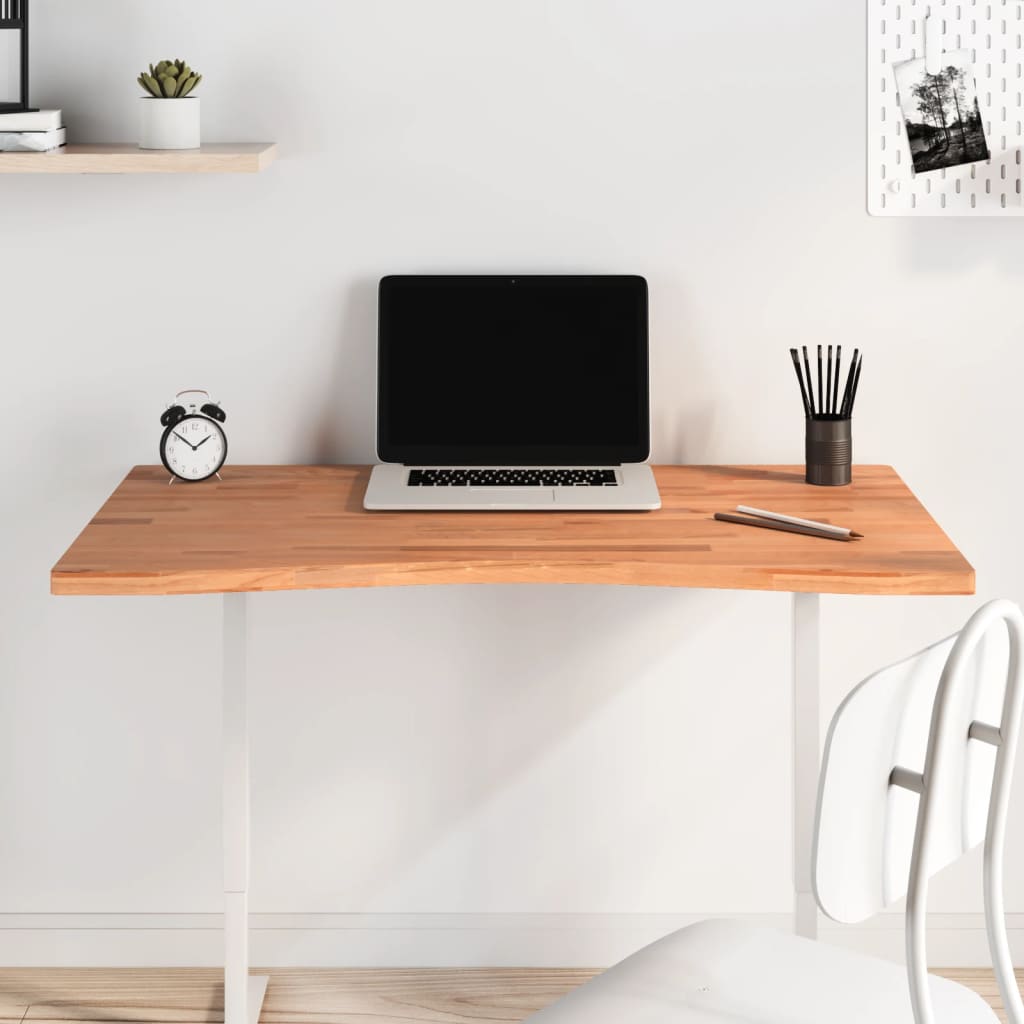 foto del prodotto piano per scrivania 100x 55 60 x2,5 cm legno massello di faggiocod mxl 83866