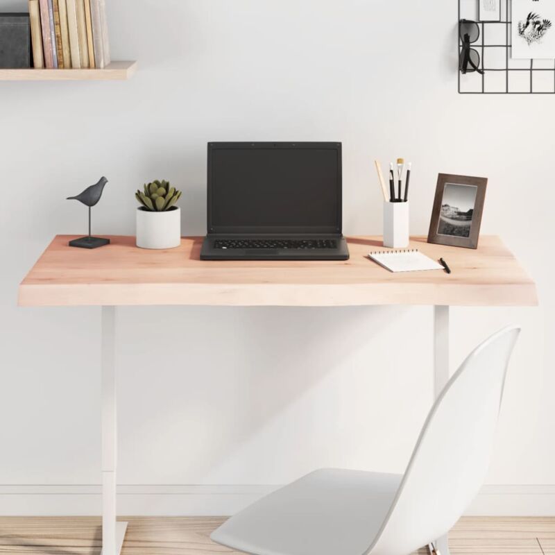 foto del prodotto piano per tavolo 100x40x 2 4 cm rovere non trattato bordi vivi vidaxl