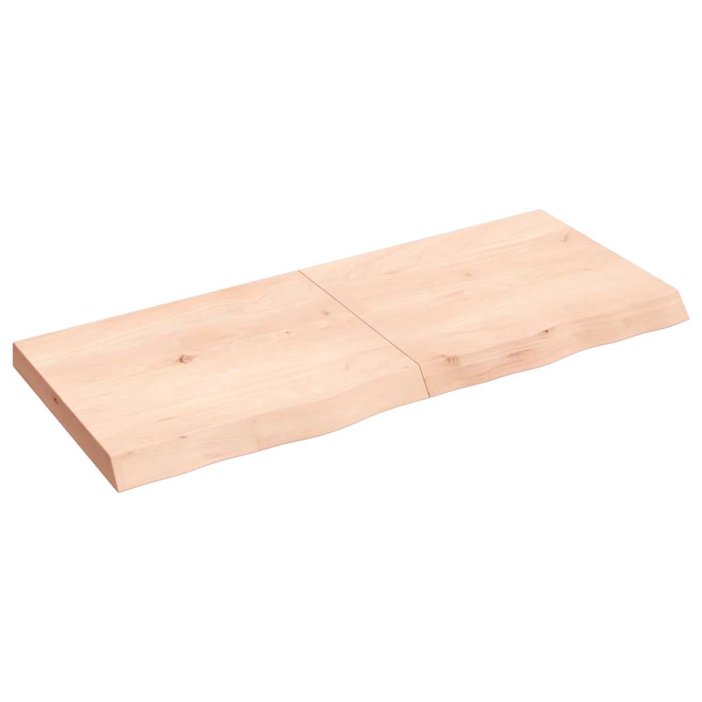 foto del prodotto piano per tavolo 120x50x 2 6 cm in rovere massello non trattato