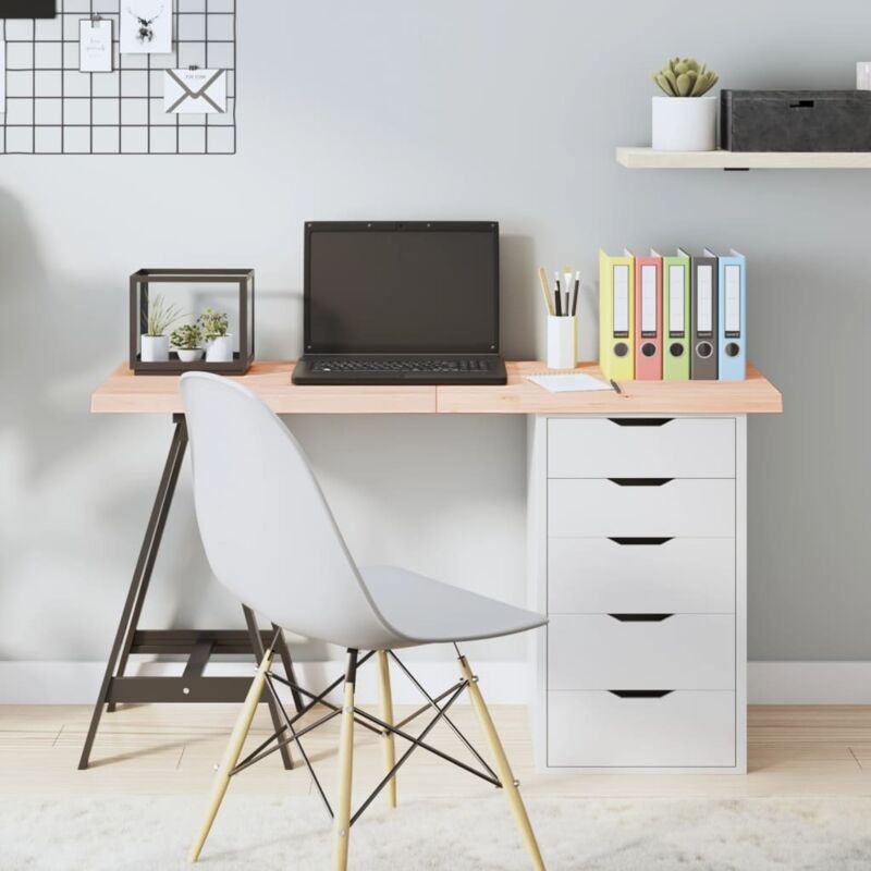 foto del prodotto piano per tavolo 120x60x 2 4 cm in rovere massello non trattato vidaxl