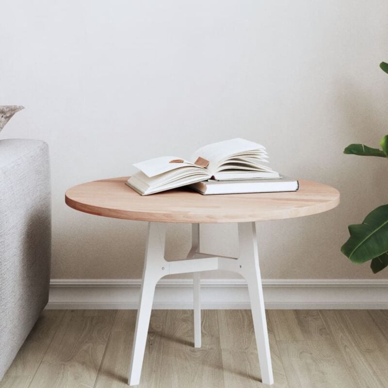 foto del prodotto piano per tavolo ø50x1,5 cm rotondo in legno massello di faggio - vidaxl