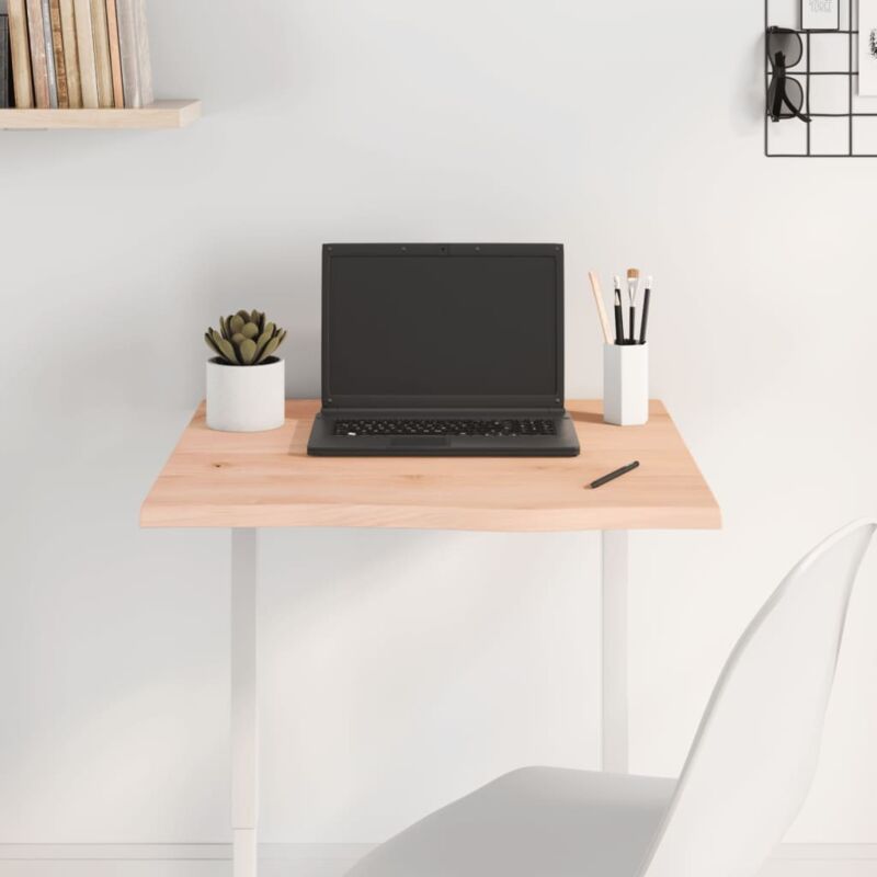 foto del prodotto piano per tavolo 60x60x2 cm in rovere massello non trattato vidaxl
