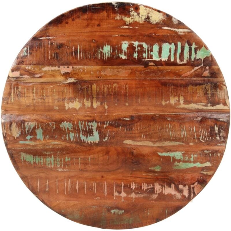 foto del prodotto piano per tavolo 80x1,5 cm rotondo legno massello di recupero vidaxl
