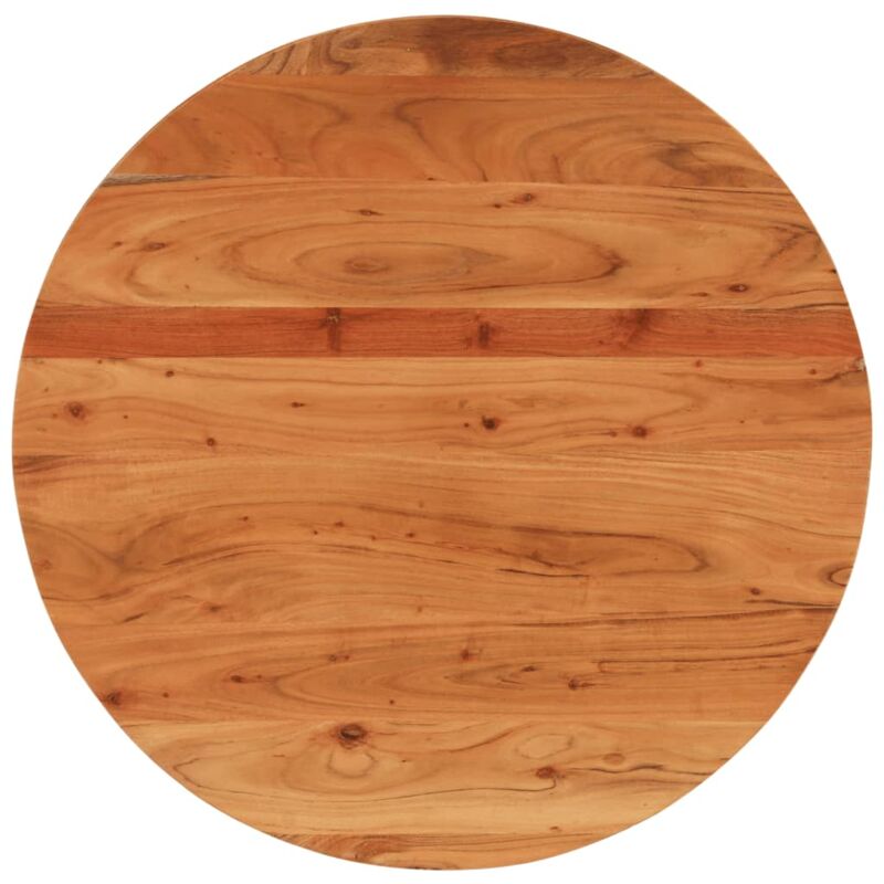 foto del prodotto piano per tavolo 80x3,8 cm rotondo in legno massello di acacia vidaxl