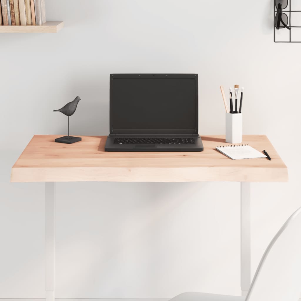 foto del prodotto piano per tavolo 80x40x 2 4 cm rovere non trattato bordi vivi