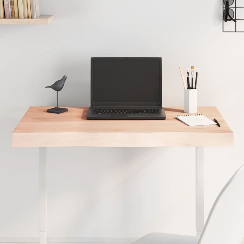 foto del prodotto piano per tavolo 80x50x 2 6 cm rovere non trattato bordi vivi vidaxl