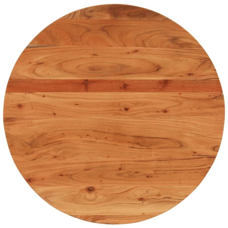 foto del prodotto piano per tavolo 90x2,5 cm rotondo in legno massello di acacia vidaxl