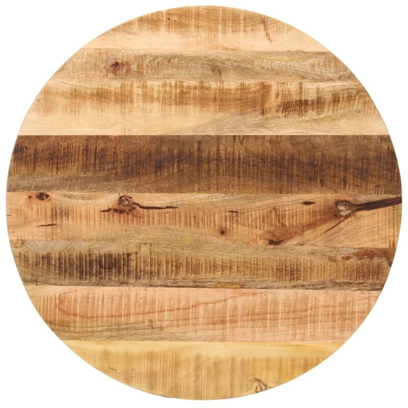 foto del prodotto piano per tavolo 90x2,5cm rotondo legno massello grezzo mango