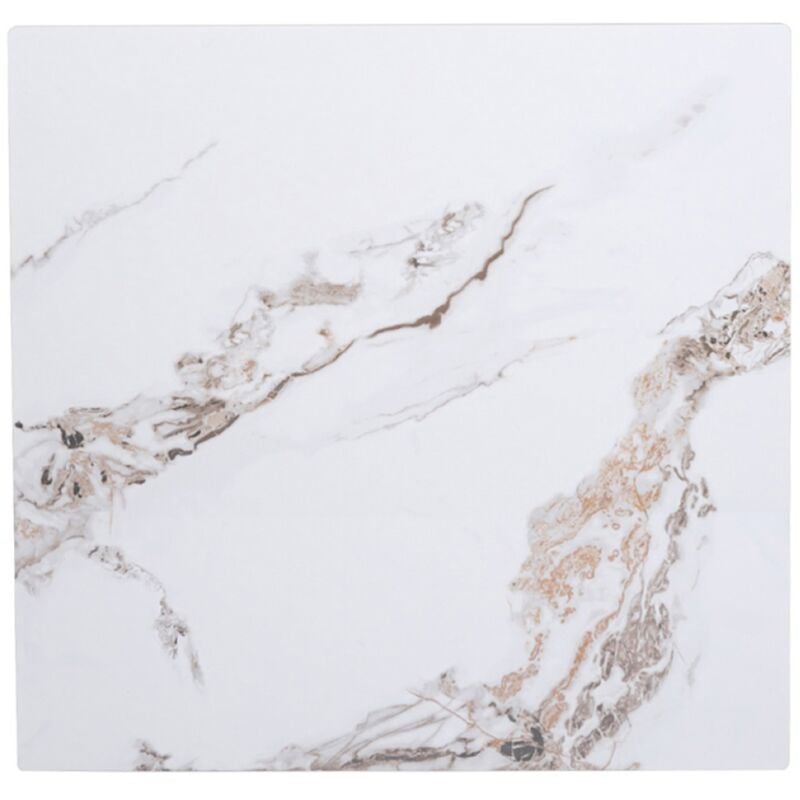 foto del prodotto piano per tavolo quadrato in pietra effetto marmo venato oro 80x80 cm