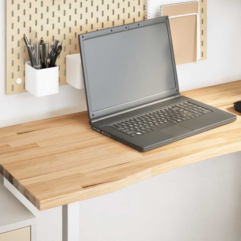 foto del prodotto piano scrivania 120x60x2,5 cm rovere massello non trattato vidaxl