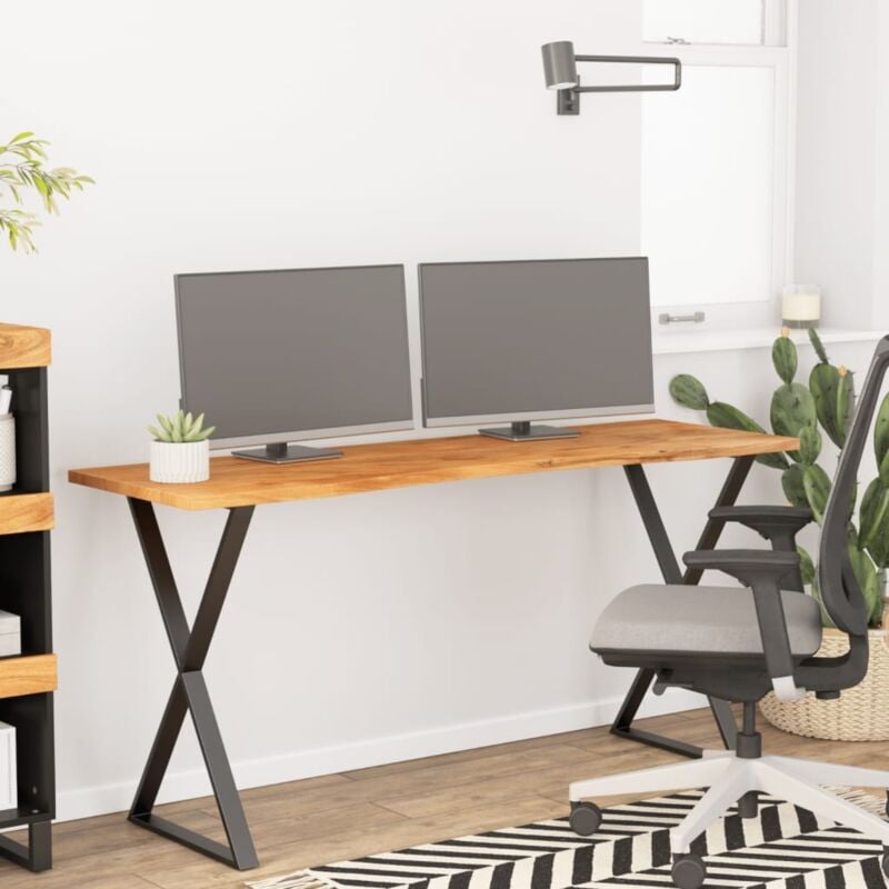 foto del prodotto piano scrivania 140x50x2,5cm rettangolare legno massello acacia vidaxl