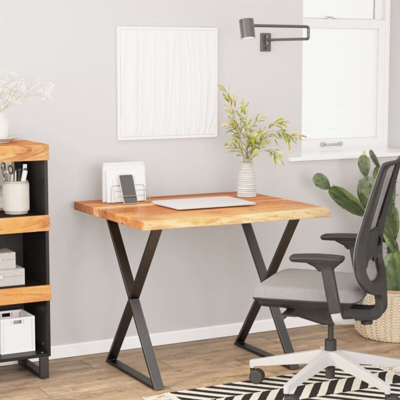 foto del prodotto piano scrivania 90x80x2,5 rettangolare legno acacia bordi vivi vidaxl