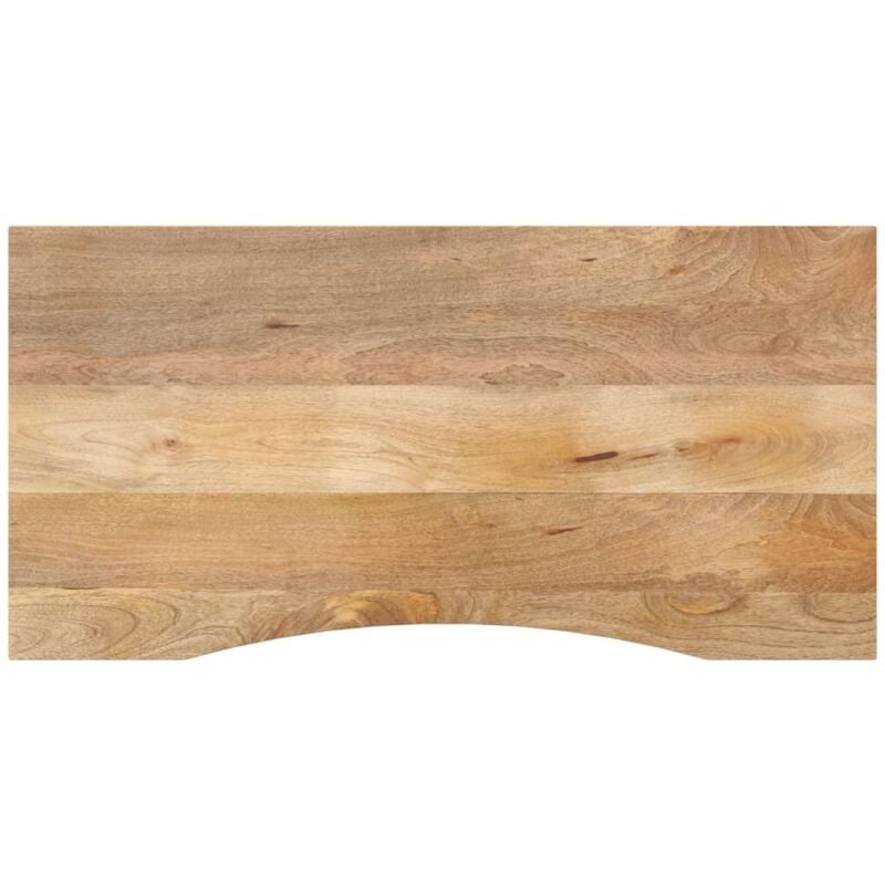 foto del prodotto piano scrivania con curva 140x50x2,5cm massello grezzo di mango vidaxl 107166