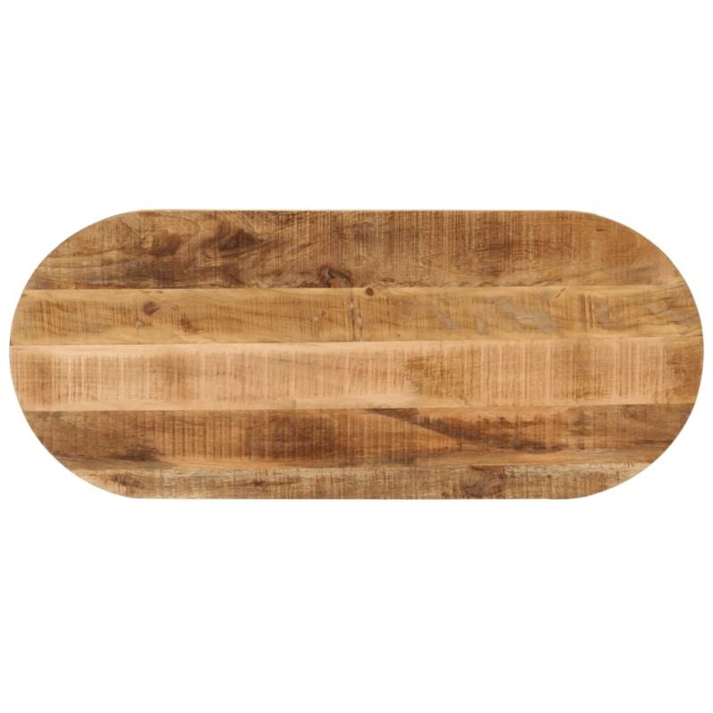 foto del prodotto piano tavolo 100x40x2,5 cm ovale legno massello grezzo di mango vidaxl