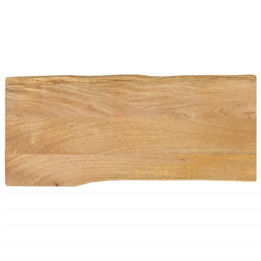 foto del prodotto piano tavolo 100x40x3,8 cm bordi vivi in legno massello mango
