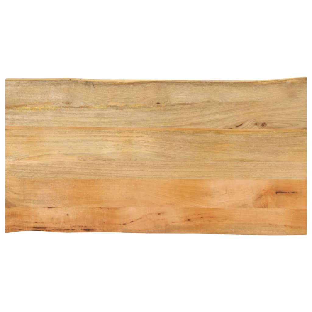 foto del prodotto piano tavolo 100x60x2,5 cm bordi vivi in legno massello mango