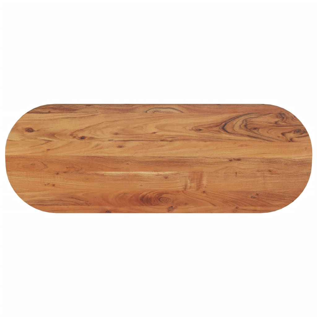 foto del prodotto piano tavolo 110x40x2,5 cm ovale in legno massello di acacia
