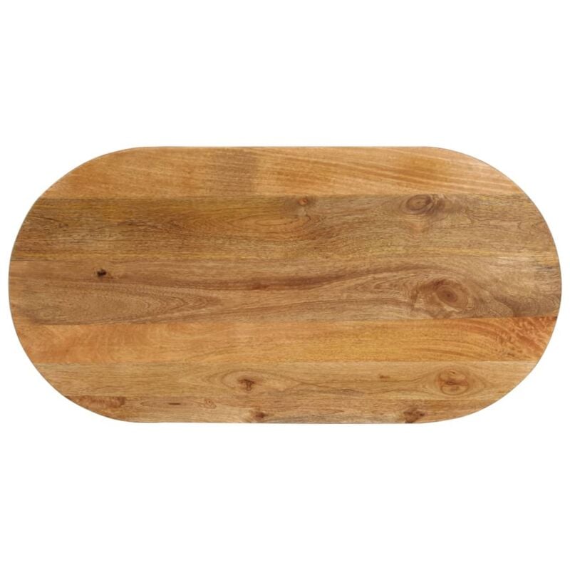 foto del prodotto piano tavolo 110x40x3,8 cm ovale in legno massello di mango vidaxl