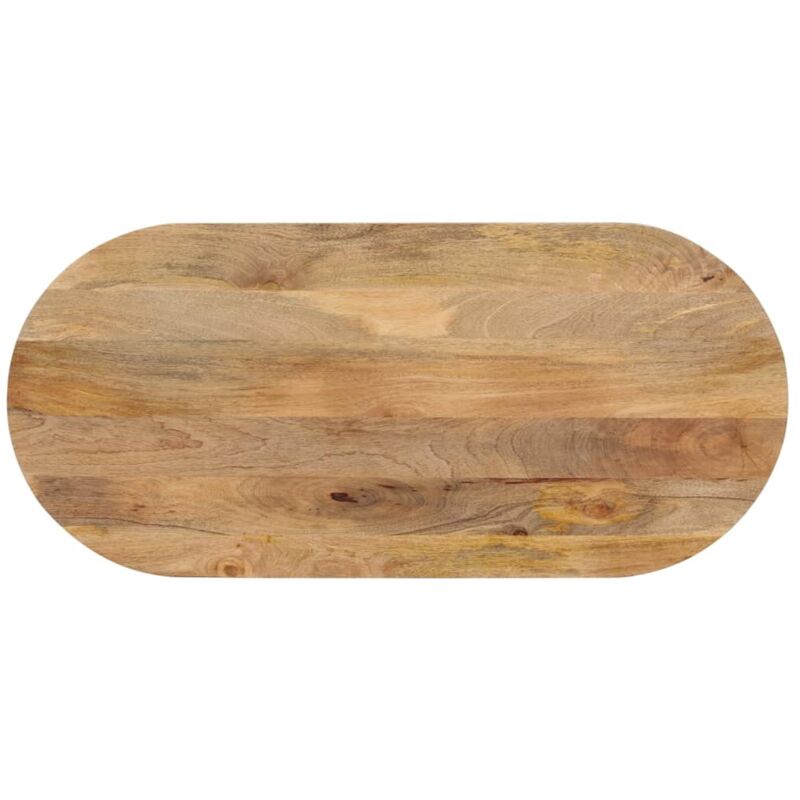 foto del prodotto piano tavolo 110x50x2,5 cm ovale in legno massello di mango vidaxl 801923