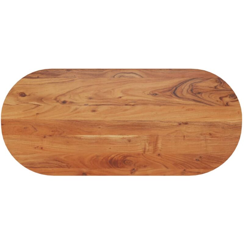 foto del prodotto piano tavolo 110x50x3,8 cm ovale in legno massello di acacia vidaxl