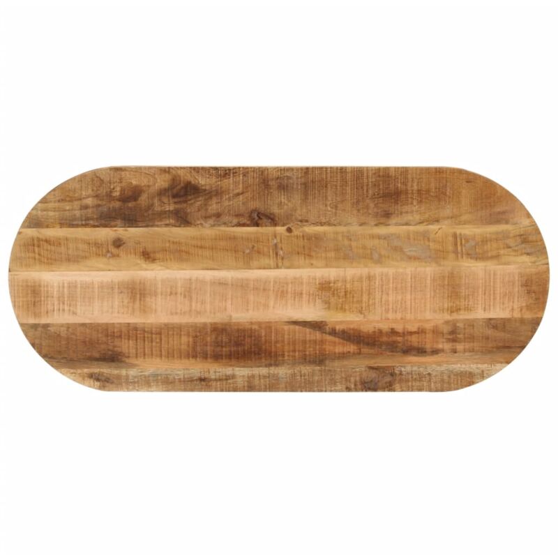 foto del prodotto piano tavolo 120x50x2,5 cm ovale legno massello grezzo di mango vidaxl