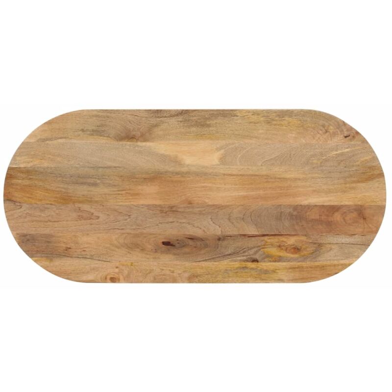 foto del prodotto piano tavolo 140x50x2,5 cm ovale in legno massello di mango vidaxl