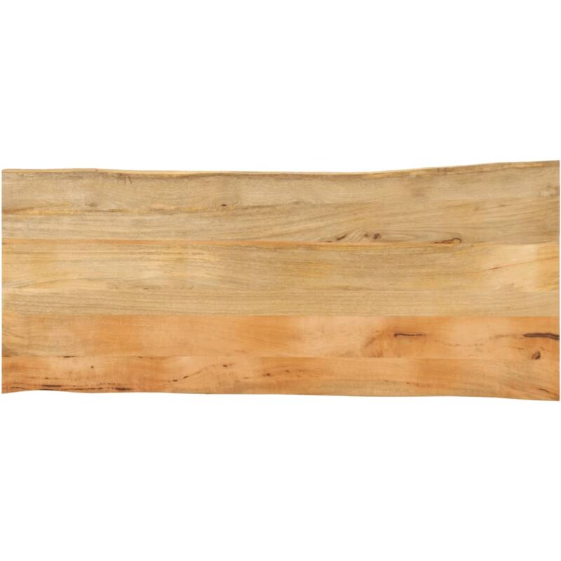 foto del prodotto piano tavolo 140x60x3,8 cm bordi vivi in legno massello mango vidaxl