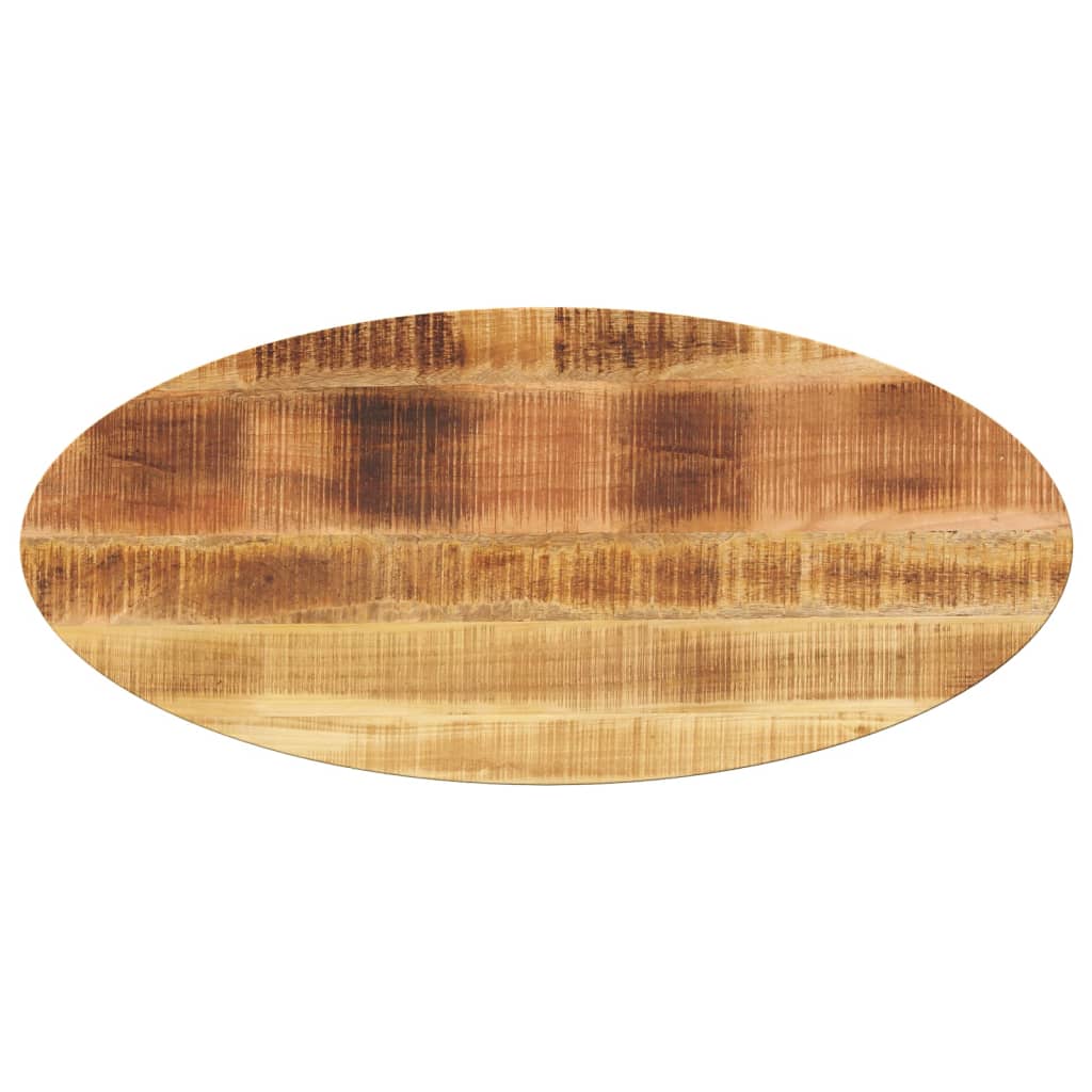 foto del prodotto piano tavolo 80x40x3,8 cm ovale in legno massello di mango