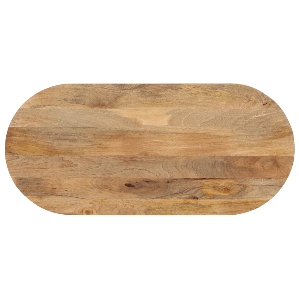 foto del prodotto piano tavolo 80x40x3,8 cm ovale in legno massello di mangocod mxl 92521