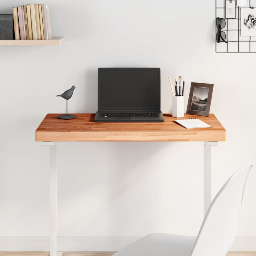 foto del prodotto piano tavolo 80x40x4cm rettangolare legno massello di faggiocod mxl 131370