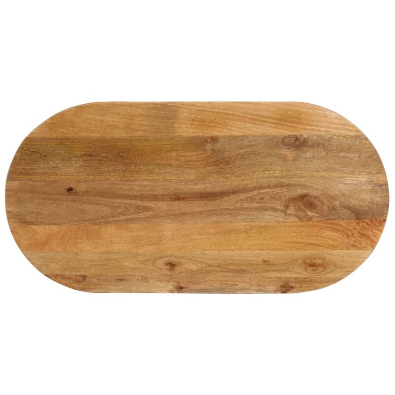 foto del prodotto piano tavolo 90x40x2,5 cm ovale in legno massello di mango vidaxl