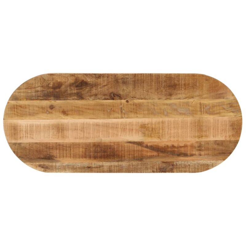 foto del prodotto piano tavolo 90x40x3,8 cm ovale legno massello grezzo di mango vidaxl