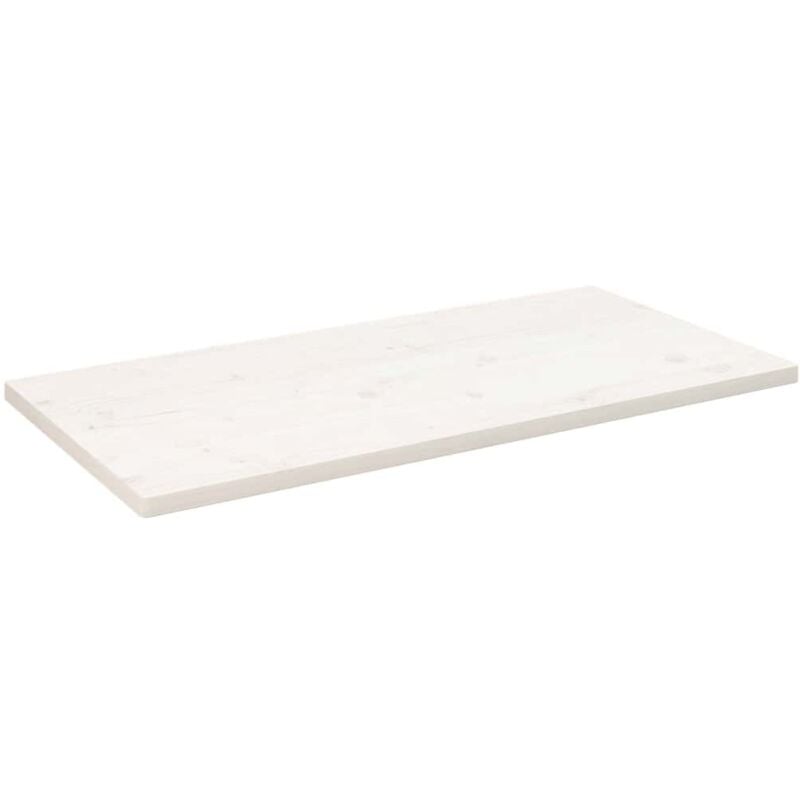 foto del prodotto piano tavolo bianco 100x60x2,5 legno massello pino rettangolare vidaxl