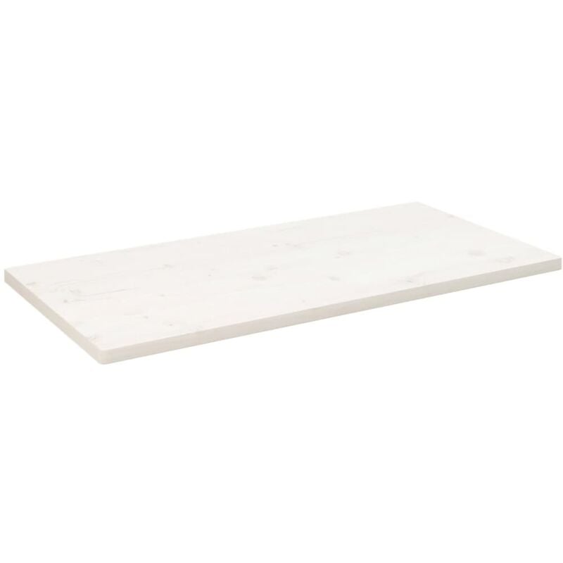 foto del prodotto piano tavolo bianco 110x55x2,5 legno massello pino rettangolare vidaxl