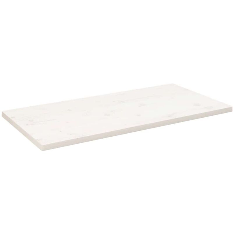 foto del prodotto piano tavolo bianco 110x60x2,5 legno massello pino rettangolare vidaxl