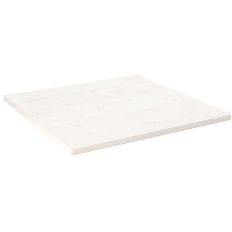 foto del prodotto piano tavolo bianco 90x90x2,5cm legno massello di pino quadratocod mxl 120098