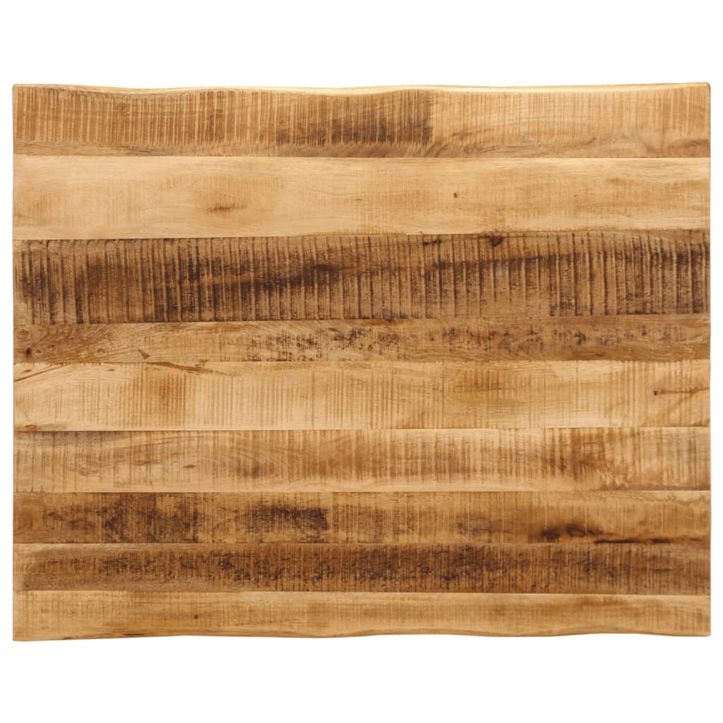foto del prodotto piano tavolo bordi vivi 100x80x2,5 cm legno di mango grezzo