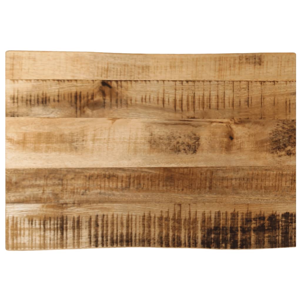 foto del prodotto piano tavolo bordi vivi 70x40x2,5cm legno massello mango grezzo