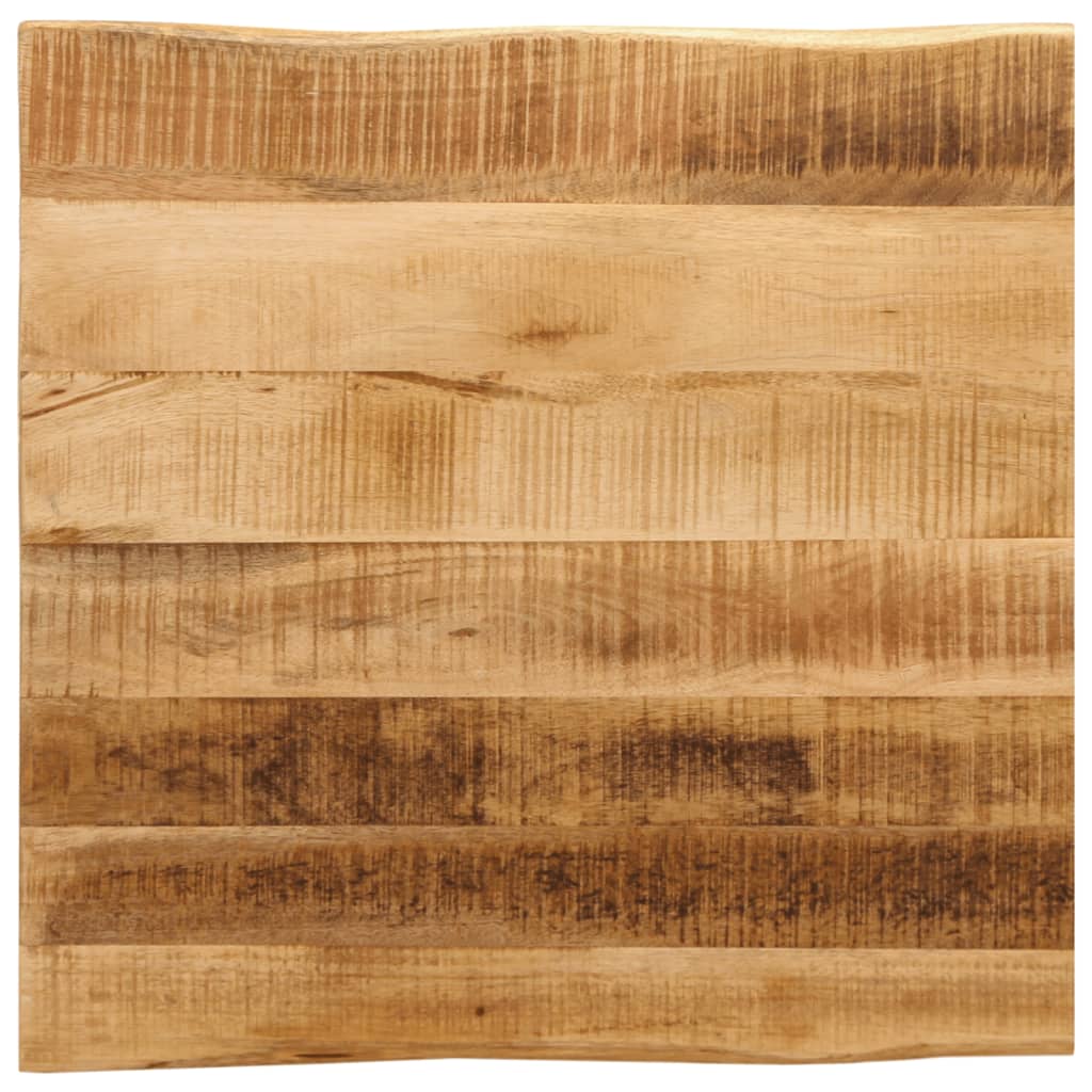 foto del prodotto piano tavolo bordi vivi 80x80x2,5cm legno massello mango grezzo