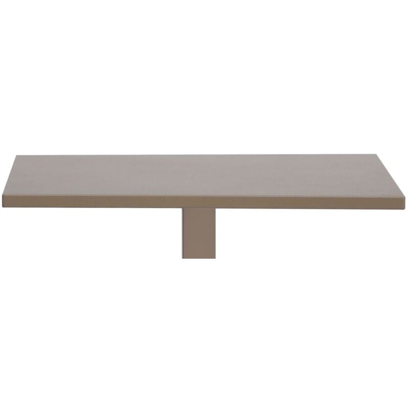 foto del prodotto piano tavolo in alluminio, uso interno ed esterno per bar, ristoranti, 70x70, colore tortora