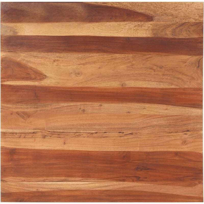 foto del prodotto piano tavolo in legno massello di acacia 25 27 mm 80x80 cm vidaxl