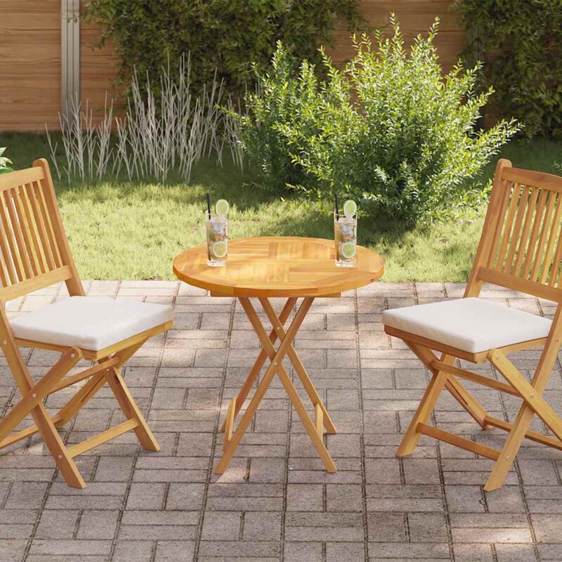 foto del prodotto piano tavolo in legno massello di teak rotondo 2,5 cm 70 cm vidaxl