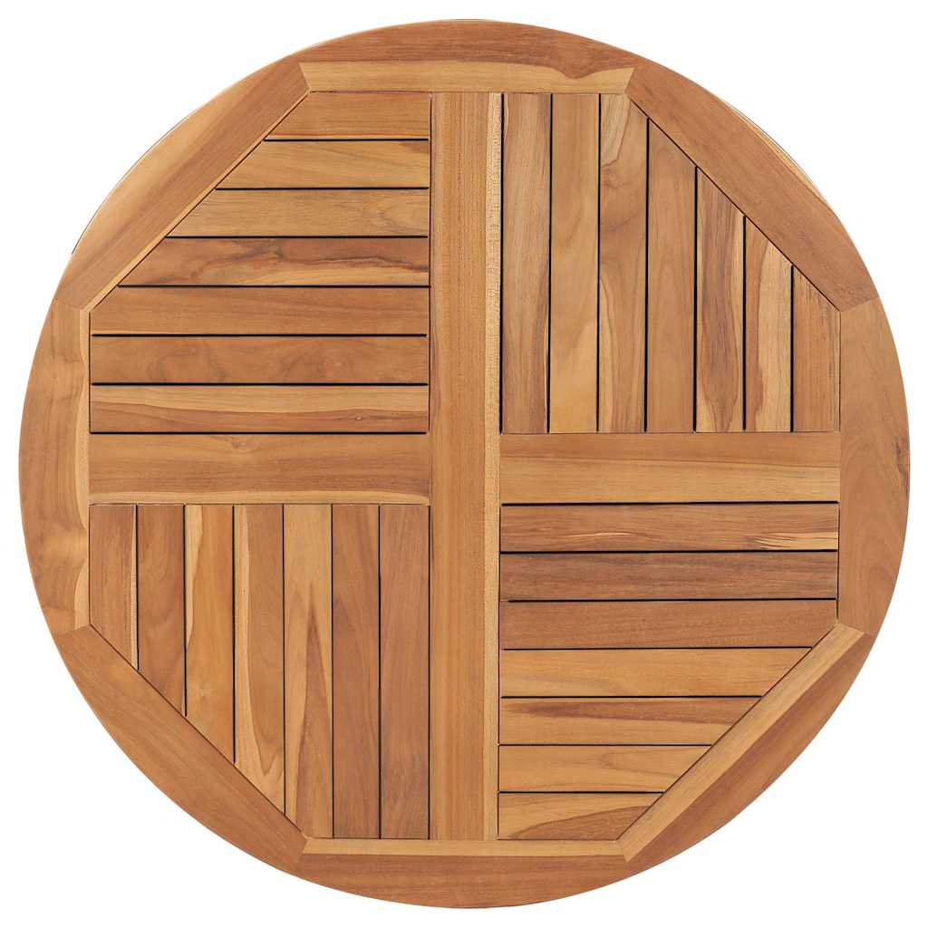 foto del prodotto piano tavolo in legno massello di teak rotondo 2,5 cm 90 cm vidaxl